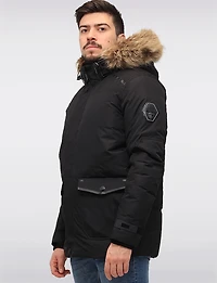 Eco-Down Weatherproof Hooded Parka With Detachable Vegan Fur by Point Zero