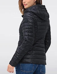 Vegan Ultra-Lightweight Puffer Jacket with Attached Hood & Pockets by Point Zero