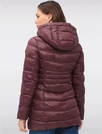 Vegan Lightweight Puffer Jacket with Pillow Hood and Zip Pockets by Point Zero