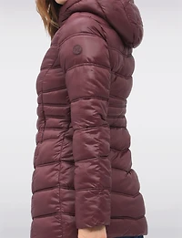 Vegan Lightweight Puffer Jacket with Pillow Hood and Zip Pockets by Point Zero