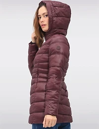 Vegan Lightweight Puffer Jacket with Pillow Hood and Zip Pockets by Point Zero