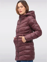Vegan Lightweight Puffer Jacket with Pillow Hood and Zip Pockets by Point Zero