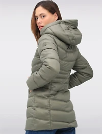 Vegan Lightweight Puffer Jacket with Pillow Hood and Zip Pockets by Point Zero