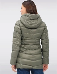 Vegan Lightweight Puffer Jacket with Pillow Hood and Zip Pockets by Point Zero