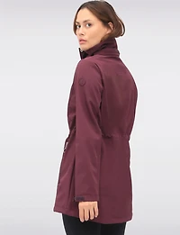 Breathe-Tech® Vegan Active Cinchable Soft-Shell Detachable Hooded Coat by Saki