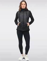 Breathe-Tech® Vegan Active Quilted Jacket with Knit Sleeves and Hood by Saki