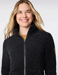 Cozy Soft High-Collar Fleece-Lined Jacket with Zip-Front Closure by Free Country