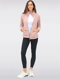 Cozy Soft High-Collar Fleece-Lined Jacket with Zip-Front Closure by Free Country