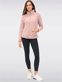 Cozy Soft High-Collar Fleece-Lined Jacket with Zip-Front Closure by Free Country