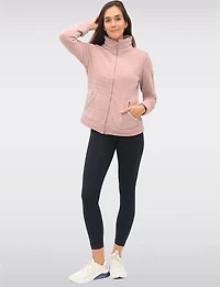 Cozy Soft High-Collar Fleece-Lined Jacket with Zip-Front Closure by Free Country