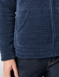 Cozy Soft High-Collar Fleece-Lined Jacket with Zip-Front Closure by Free Country