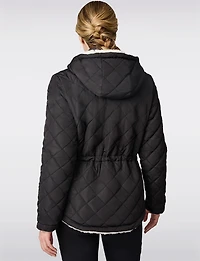 Reversible Quilted Sherpa Jacket by Free Country