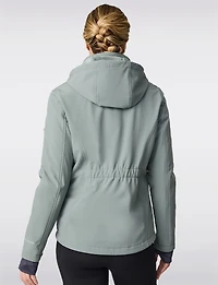 Fitted Faux Fur Lined Hooded Water-Resistant Softshell Jacket by Free Country
