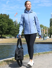 Fitted Faux Fur Lined Hooded Water-Resistant Softshell Jacket by Free Country