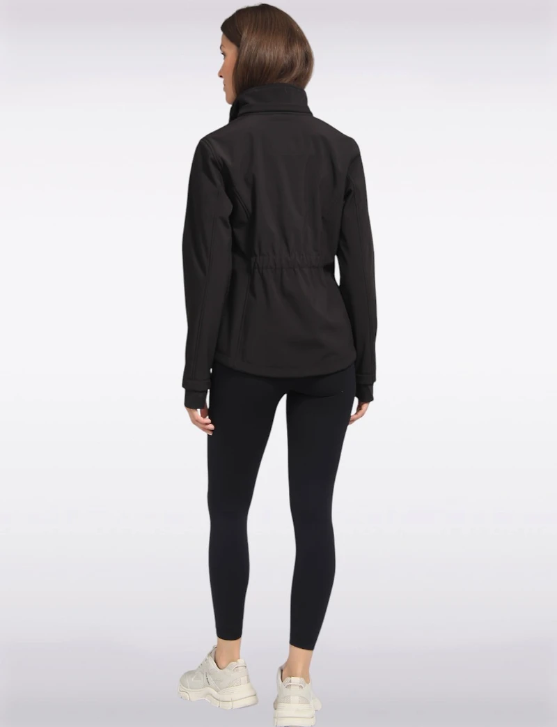 Versatile Sporty Softshell Fitted Jacket with Detachable Hood by Free Country