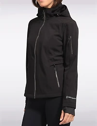 Versatile Sporty Softshell Fitted Jacket with Detachable Hood by Free Country
