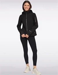 Versatile Sporty Softshell Fitted Jacket with Detachable Hood by Free Country
