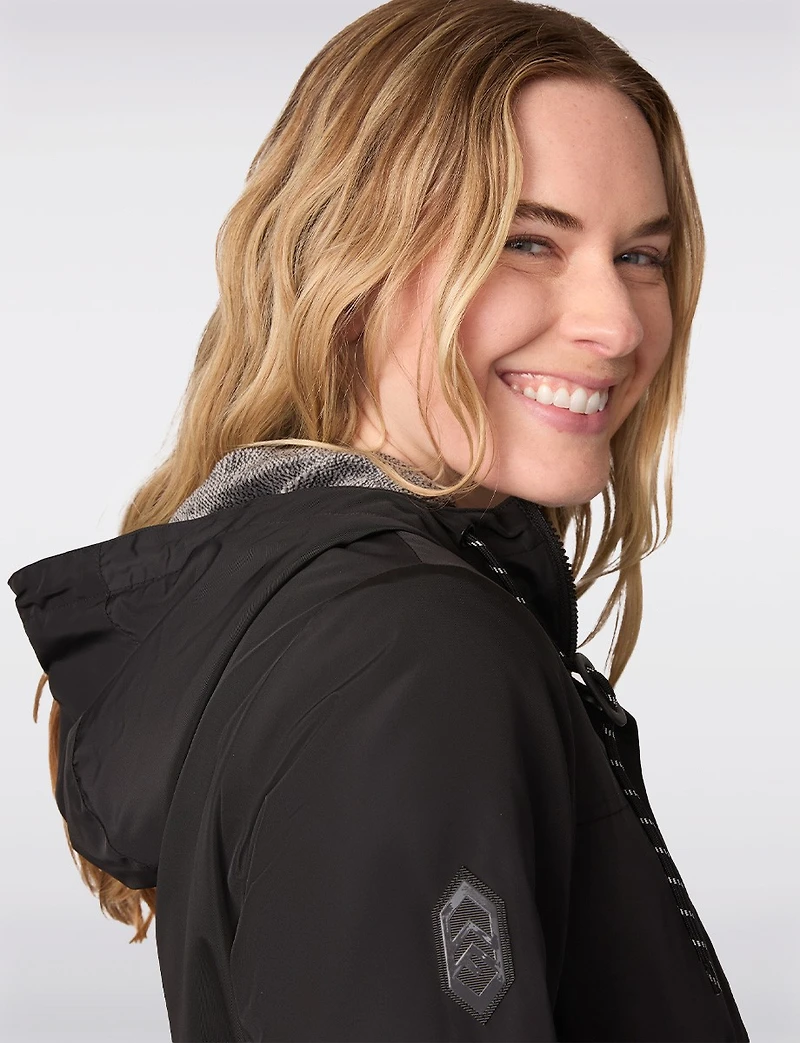 Cozy Hooded Anorak with Butter Pile® Lining & Cinched Waist by Free Country