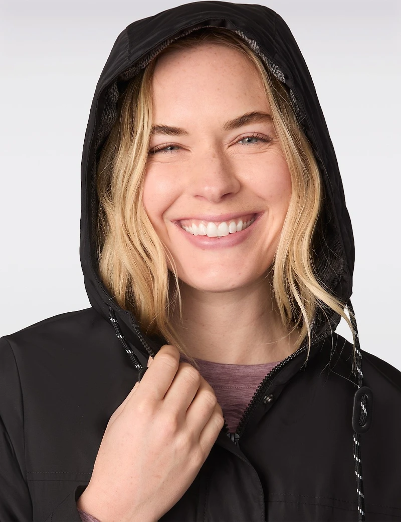 Cozy Hooded Anorak with Butter Pile® Lining & Cinched Waist by Free Country