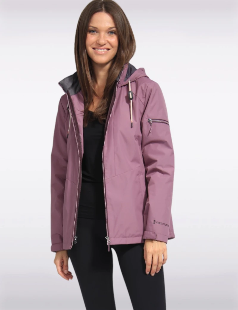 Versatile 3-in-1 Multi-layer Recycled Hooded Jacket by Free Country