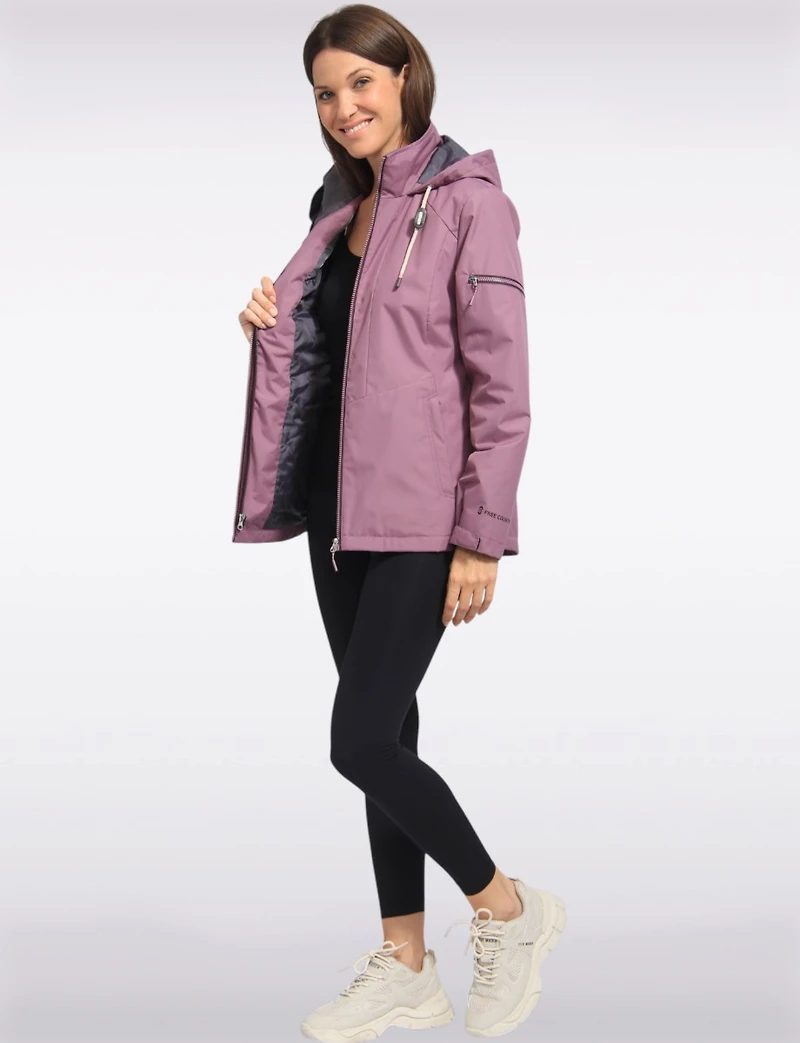 Versatile 3-in-1 Multi-layer Recycled Hooded Jacket by Free Country