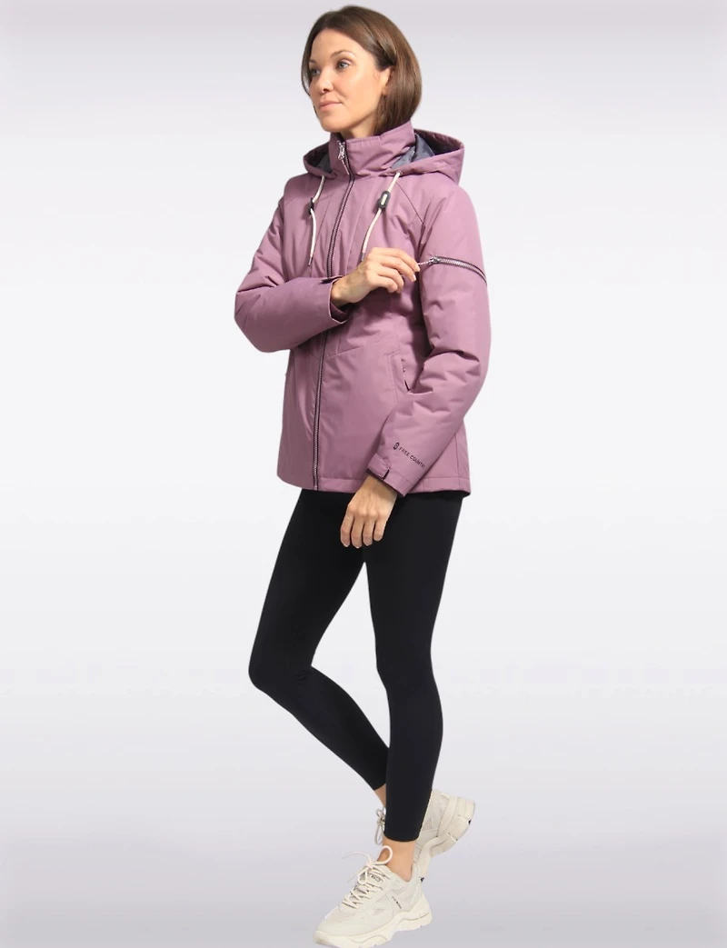 Versatile 3-in-1 Multi-layer Recycled Hooded Jacket by Free Country