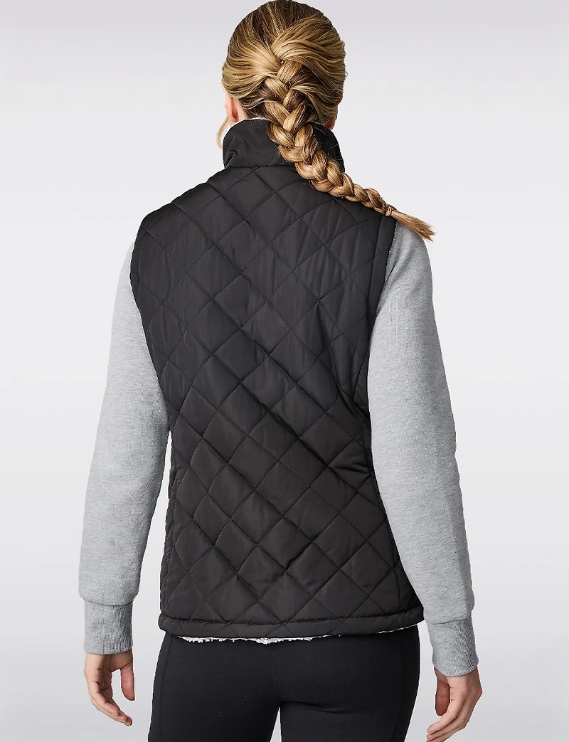 Eco-Friendly Reversible Quilted Sherpa Vest by Free Country