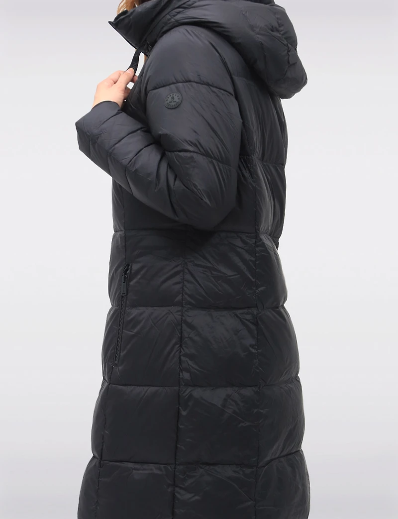 Lightweight Down Puffer Jacket with Zip-Up Front & Attached Hood by Normann