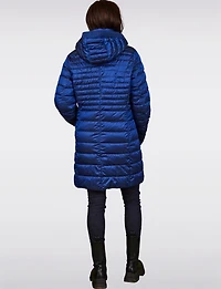 Midweight Quilted Down Puffer Jacket with Detachable Hood & Zip Front by Normann