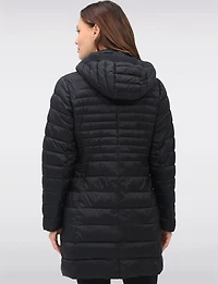 Midweight Quilted Down Puffer Jacket with Detachable Hood & Zip Front by Normann