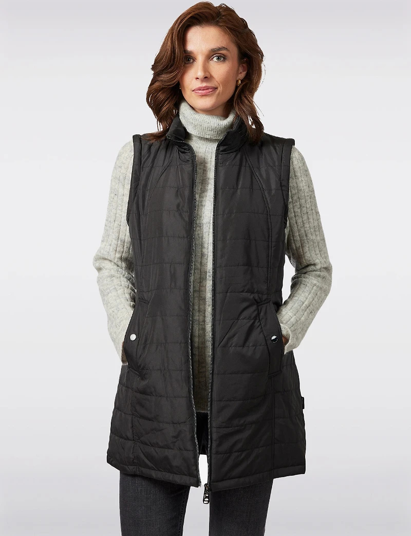 4-in-1 Hooded Coat - Removable Inner Puffer & Zip-Off Sleeves by Frandsen