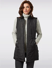 4-in-1 Hooded Coat Inner Removable Puffer & Zip-off Sleeves for Vest by Frandsen