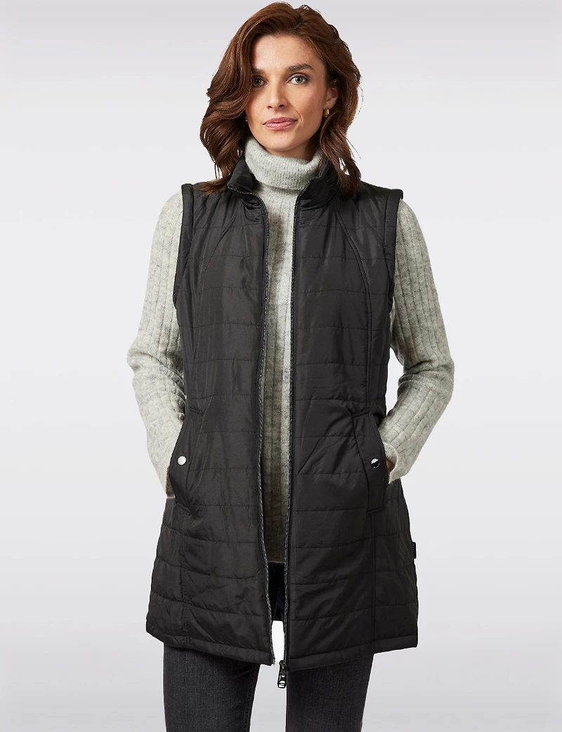 4-in-1 Hooded Coat Inner Removable Puffer & Zip-off Sleeves for Vest by Frandsen