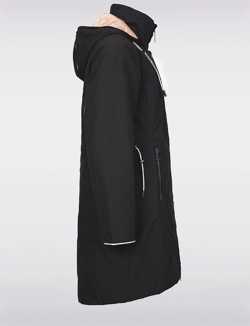 Reversible Hooded Rain-Resistant Parka - Quilted & Matte Finishes by Frandsen