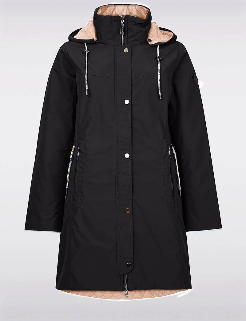Reversible Hooded Rain-Resistant Parka - Quilted & Matte Finishes by Frandsen