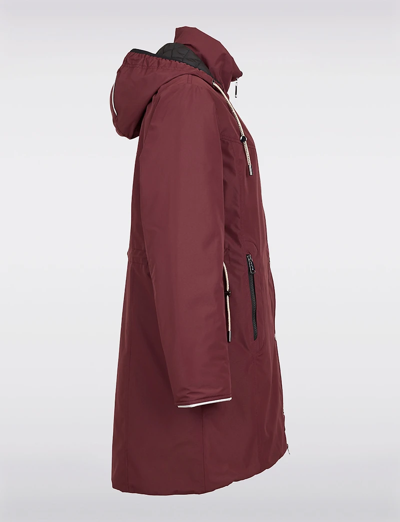 Reversible Hooded Rain-Resistant Parka - Quilted & Matte Finishes by Frandsen
