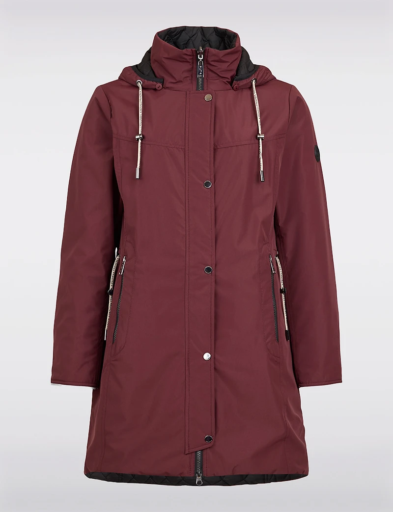 Reversible Hooded Rain-Resistant Parka - Quilted & Matte Finishes by Frandsen