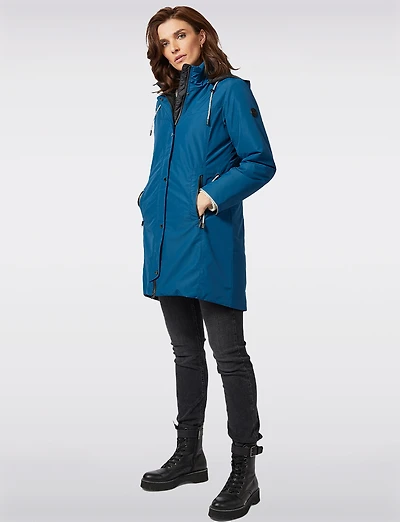 Reversible Hooded Rain-Resistant Parka - Quilted & Matte Finishes by Frandsen