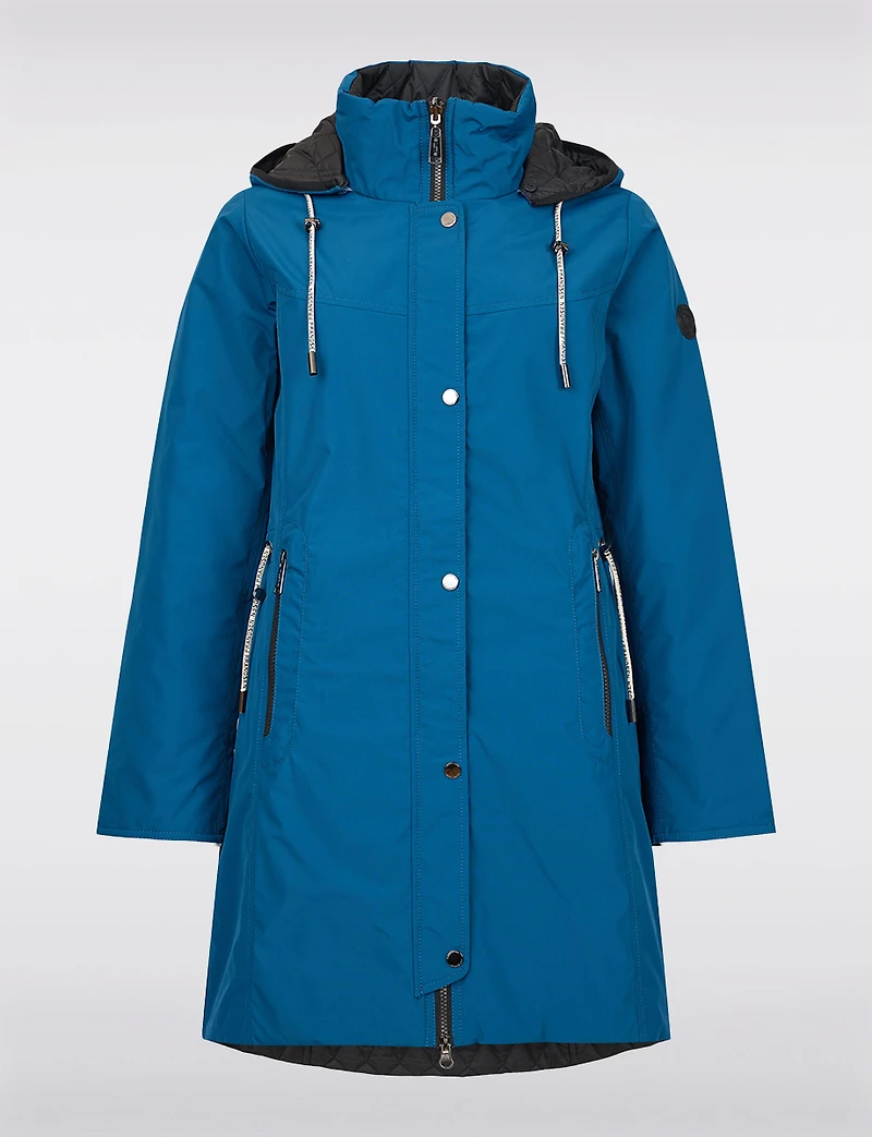 Reversible Hooded Rain-Resistant Parka - Quilted & Matte Finishes by Frandsen