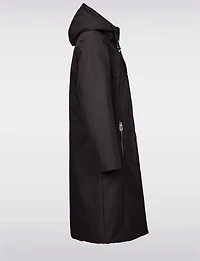 Versatile Reversible Smooth to Quilt Hooded Rain Resistant Coat by Frandsen