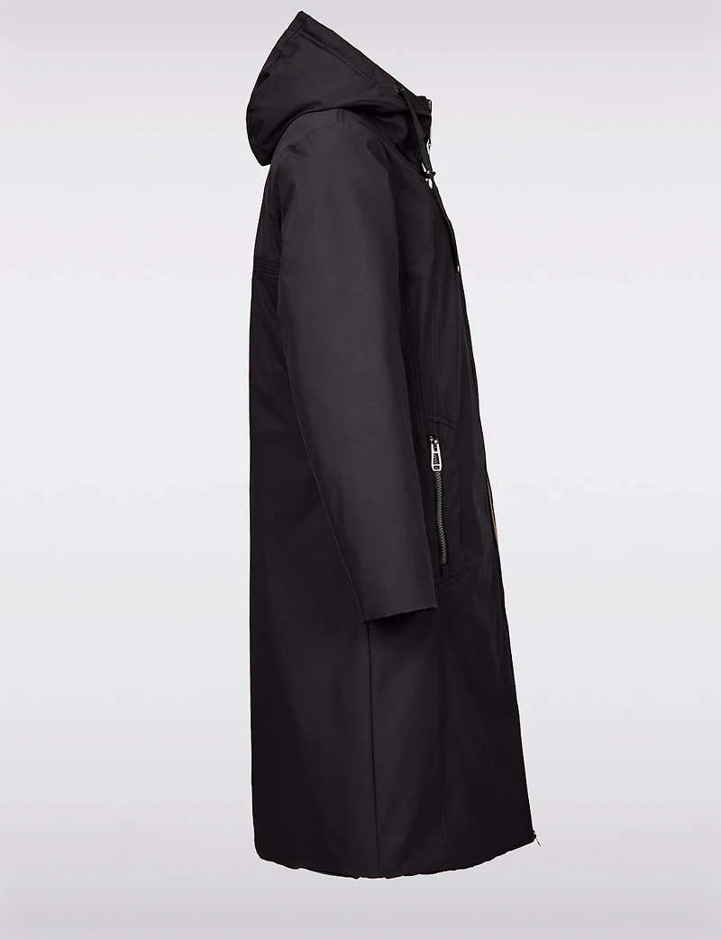Versatile Reversible Smooth to Quilt Hooded Rain Resistant Coat by Frandsen