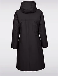 Versatile Reversible Smooth to Quilt Hooded Rain Resistant Coat by Frandsen