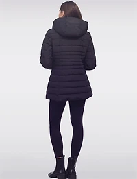 Vegan Polyloft® High-Collar Short Puffer Coat with Detachable Hood by Snoboll