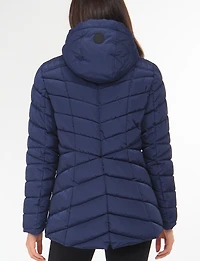 Chic Vegan Quilted Eco-Down Polyloft® Hooded Puffer Jacket by Snoboll