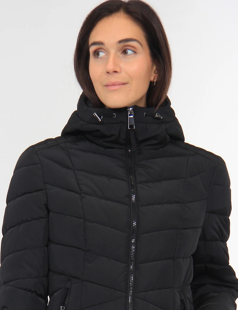 Chic Vegan Quilted Eco-Down Polyloft® Hooded Puffer Jacket by Snoboll