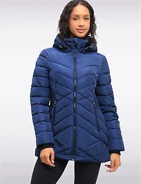 Accordion Waist Vegan Polyloft® Detachable Hooded Jacket by Snoboll