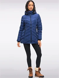 Accordion Waist Vegan Polyloft® Detachable Hooded Jacket by Snoboll