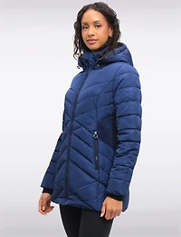 Accordion Waist Vegan Polyloft® Detachable Hooded Jacket by Snoboll