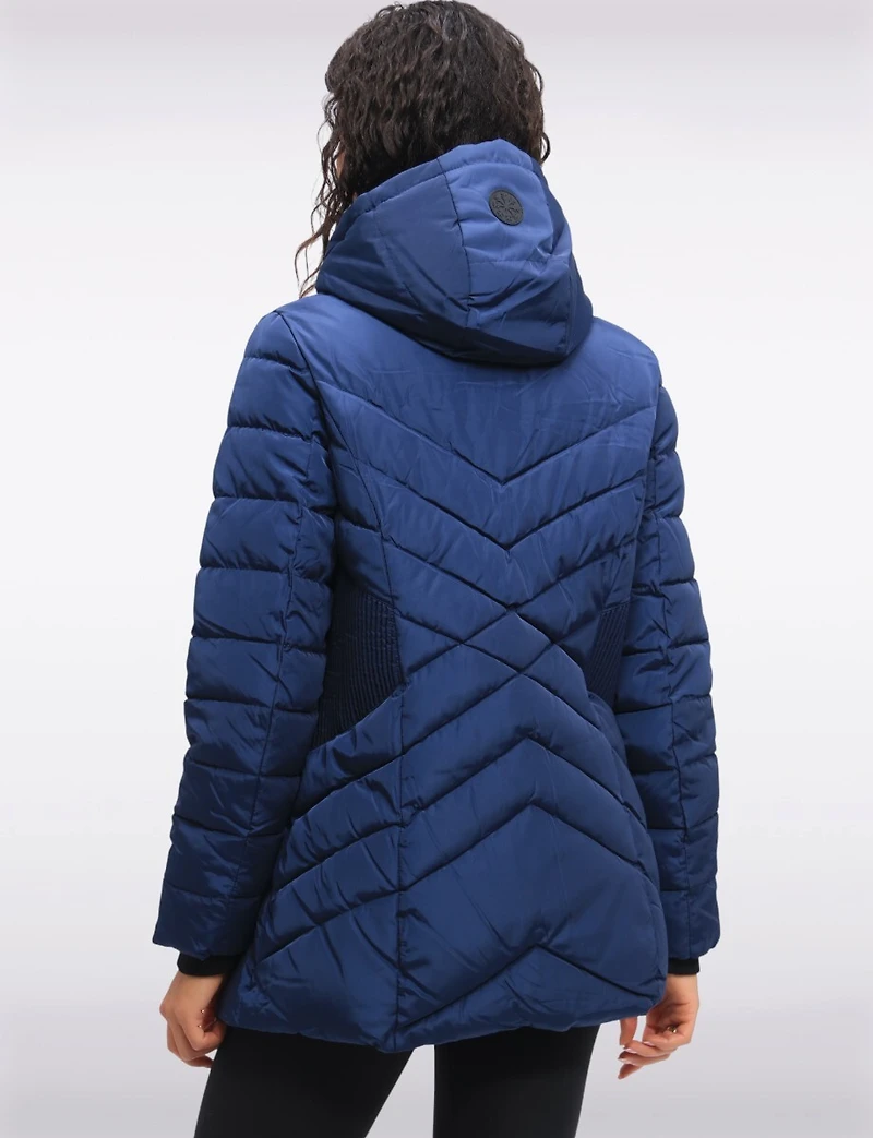 Accordion Waist Vegan Polyloft® Detachable Hooded Jacket by Snoboll