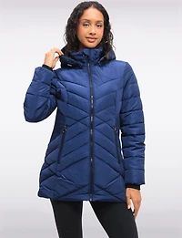 Accordion Waist Vegan Polyloft® Detachable Hooded Jacket by Snoboll